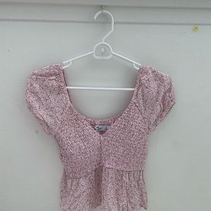 Hollister floral fancy top